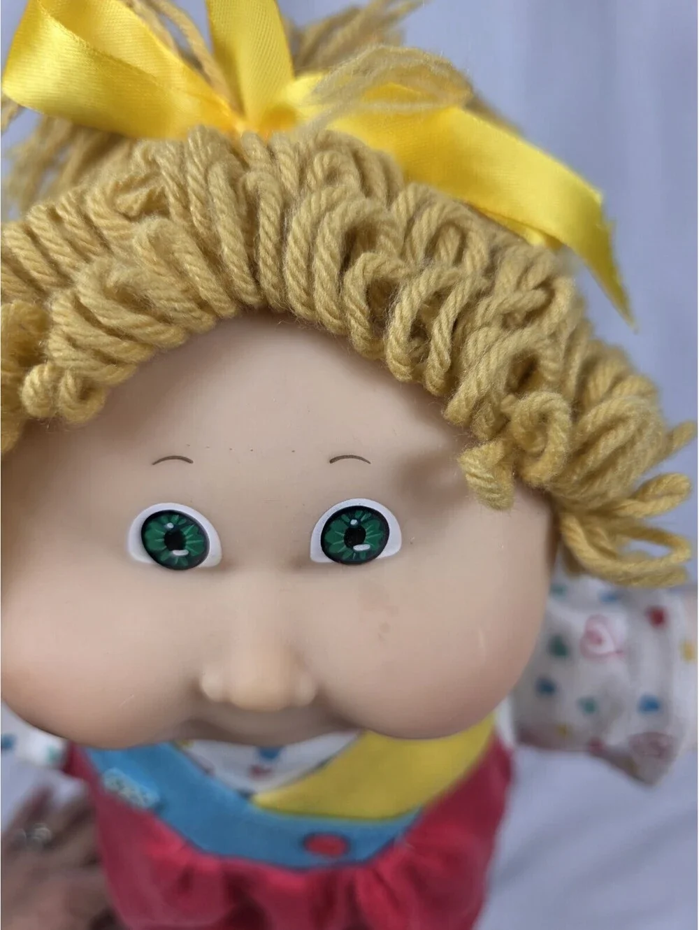 Vintage 1987 Cabbage Patch Kids Doll Coleco Blonde Hair Green Eyes China 8-893D
